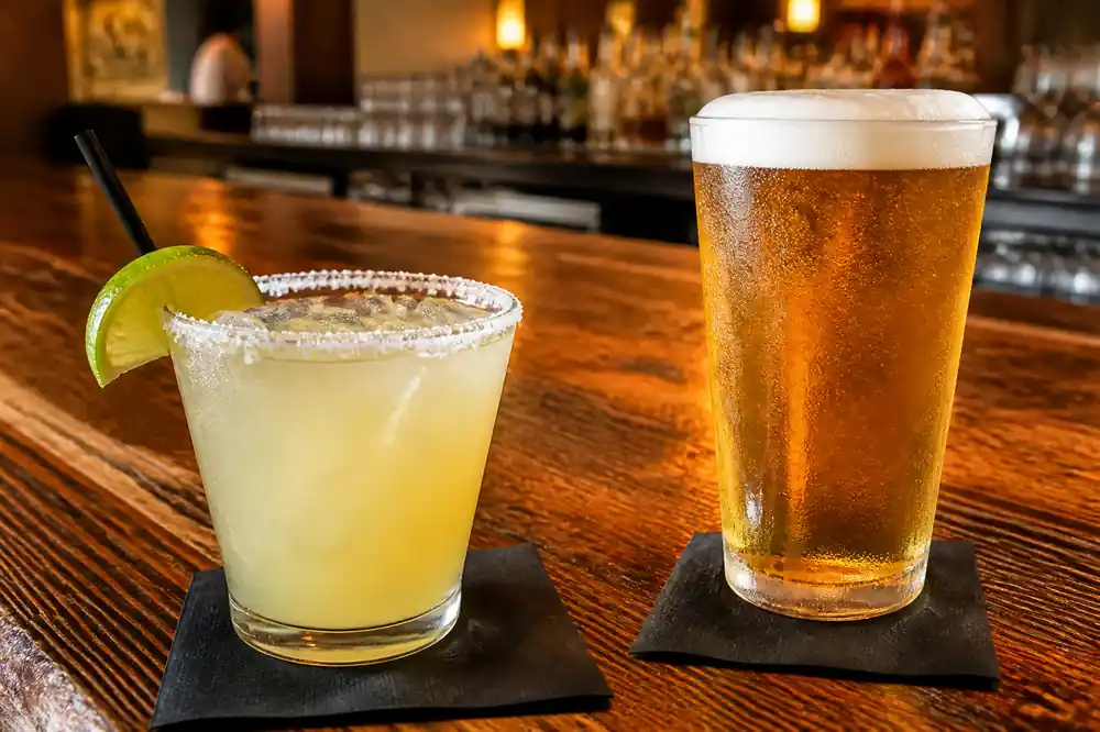 Late afternoon steakhouse drinks